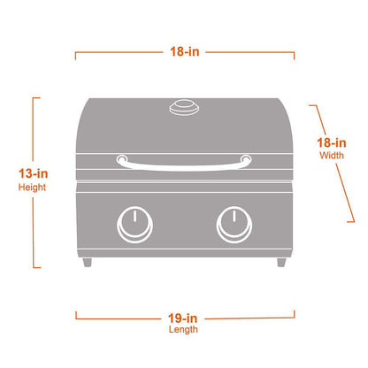 13742 | Stainless Tabletop Propane Gas Grill