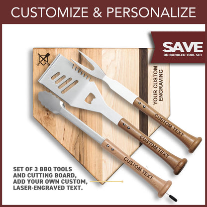 "Heavy Hitter" Grill Set with Customized Handles